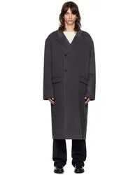 FRANKIE Shop Gray Paxton Wool Coat Dark