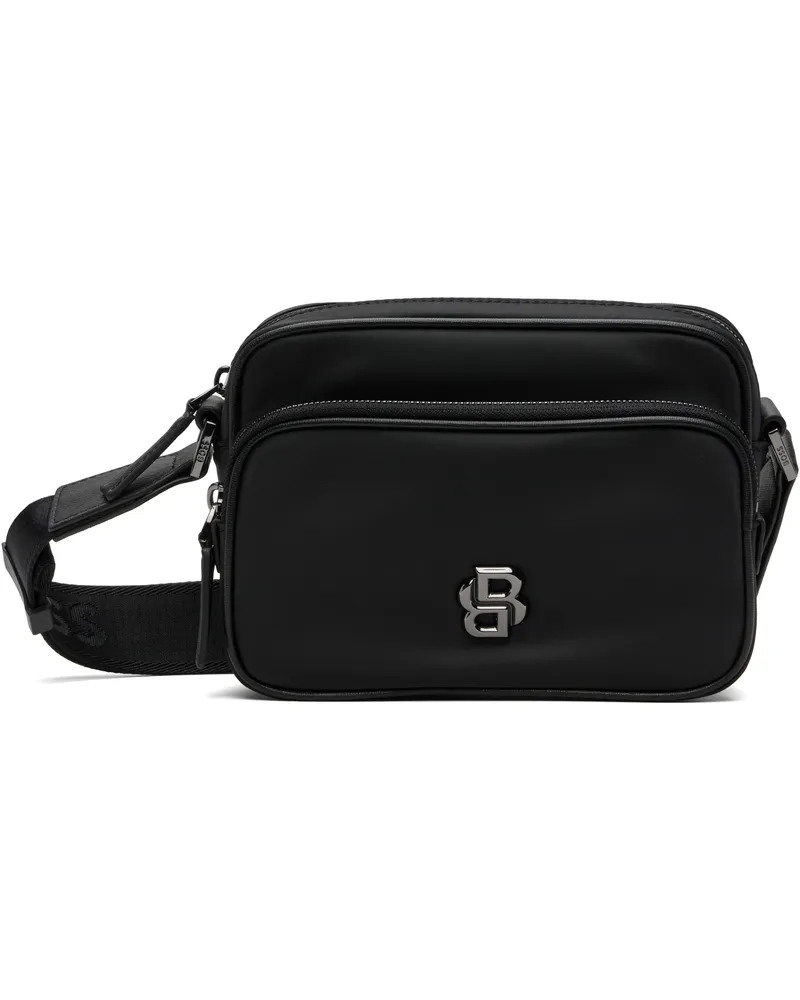 HUGO BOSS Black Crossbody Double B Monogram Bag 001-black
