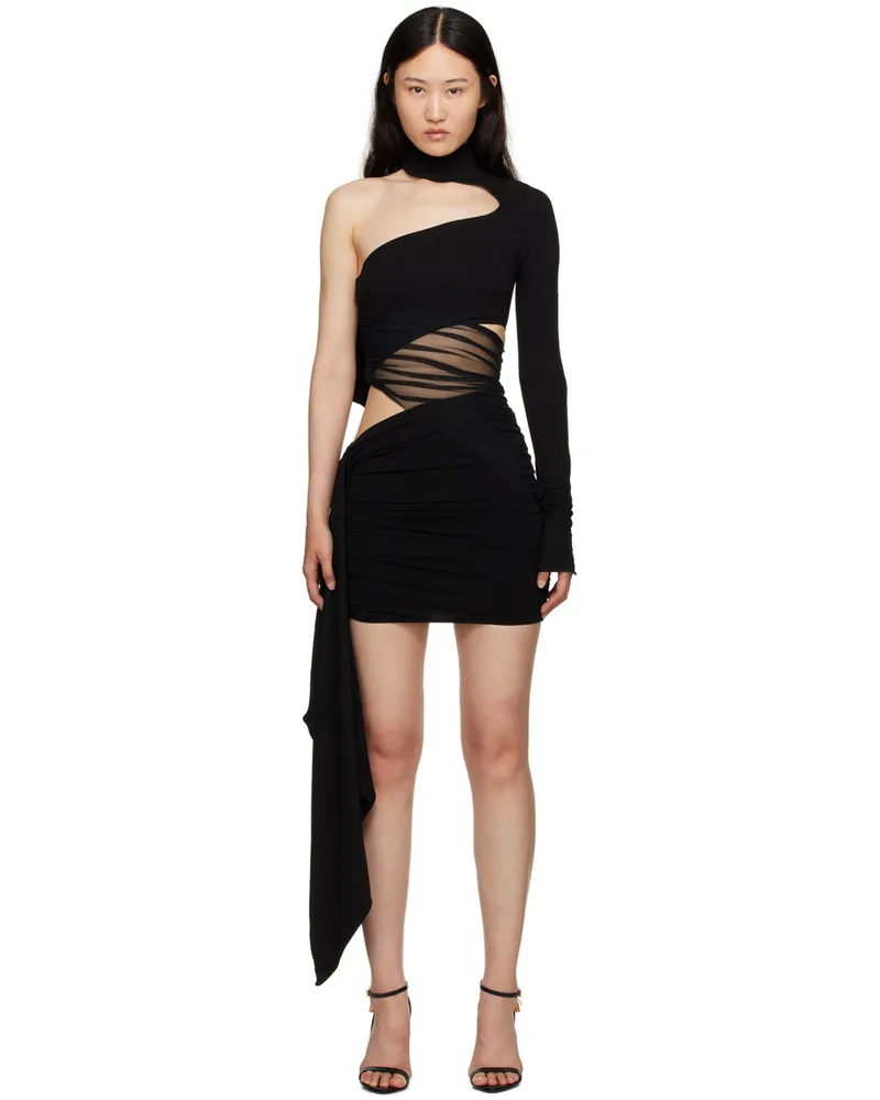 Thierry Mugler Black Illusion Minidress B1919