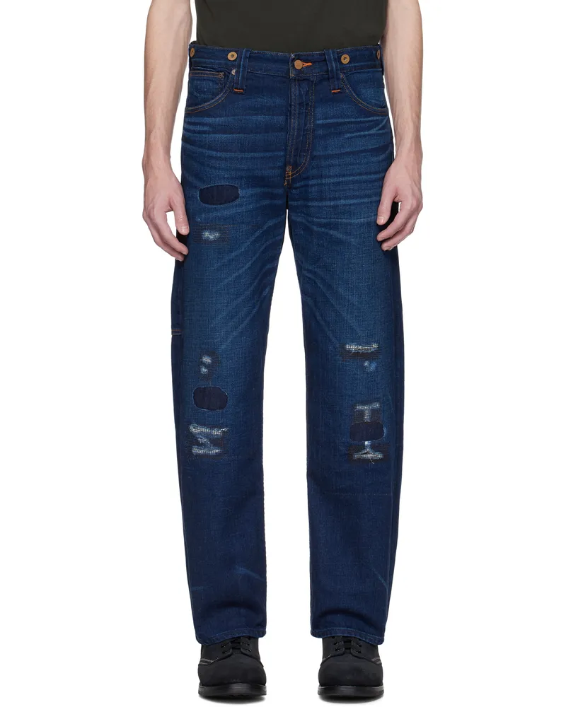 RRL Indigo Vintage 5-Pocket Keating Jeans Blue