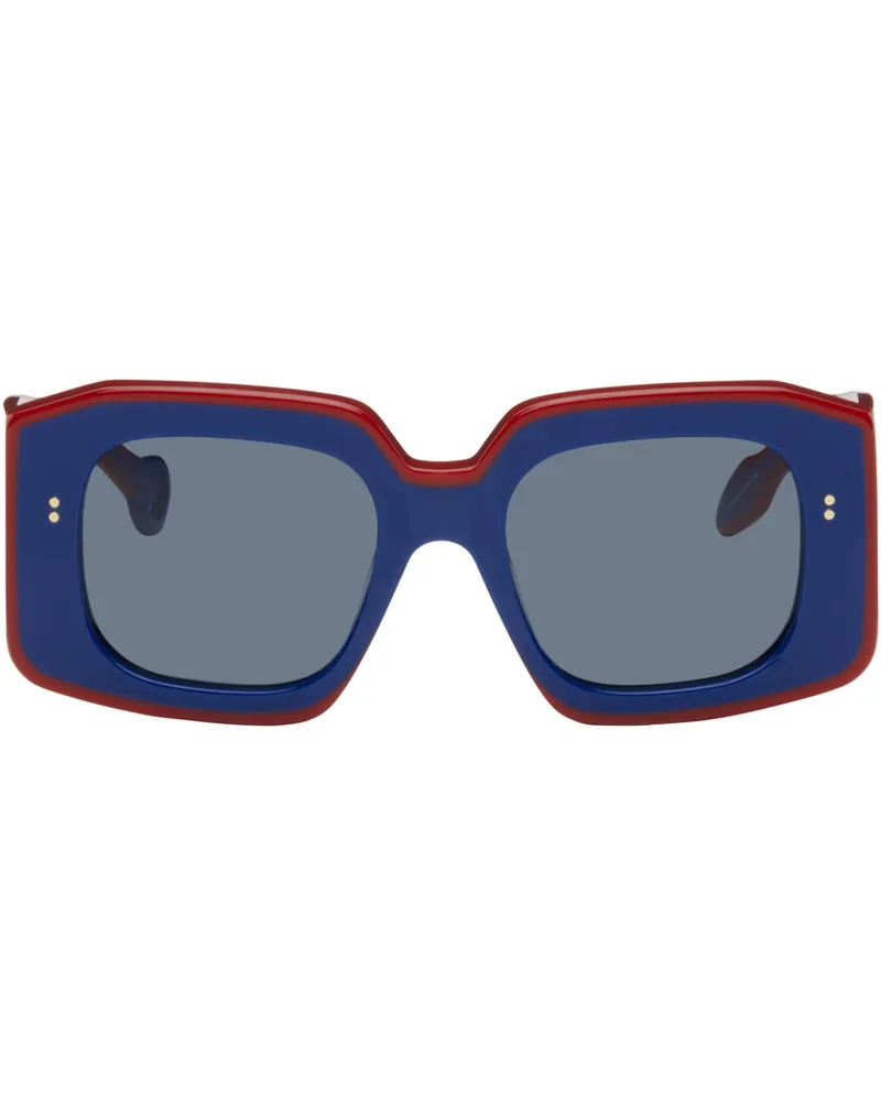 J.W.Anderson SSENSE Exclusive Blue & Red Bumper Sunglasses Blue