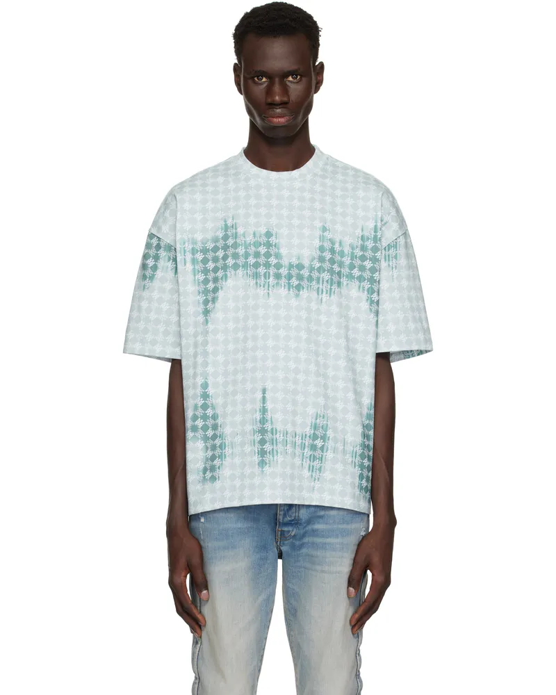 Amiri Blue MA Quad Bleached Oversized T-shirt Marine