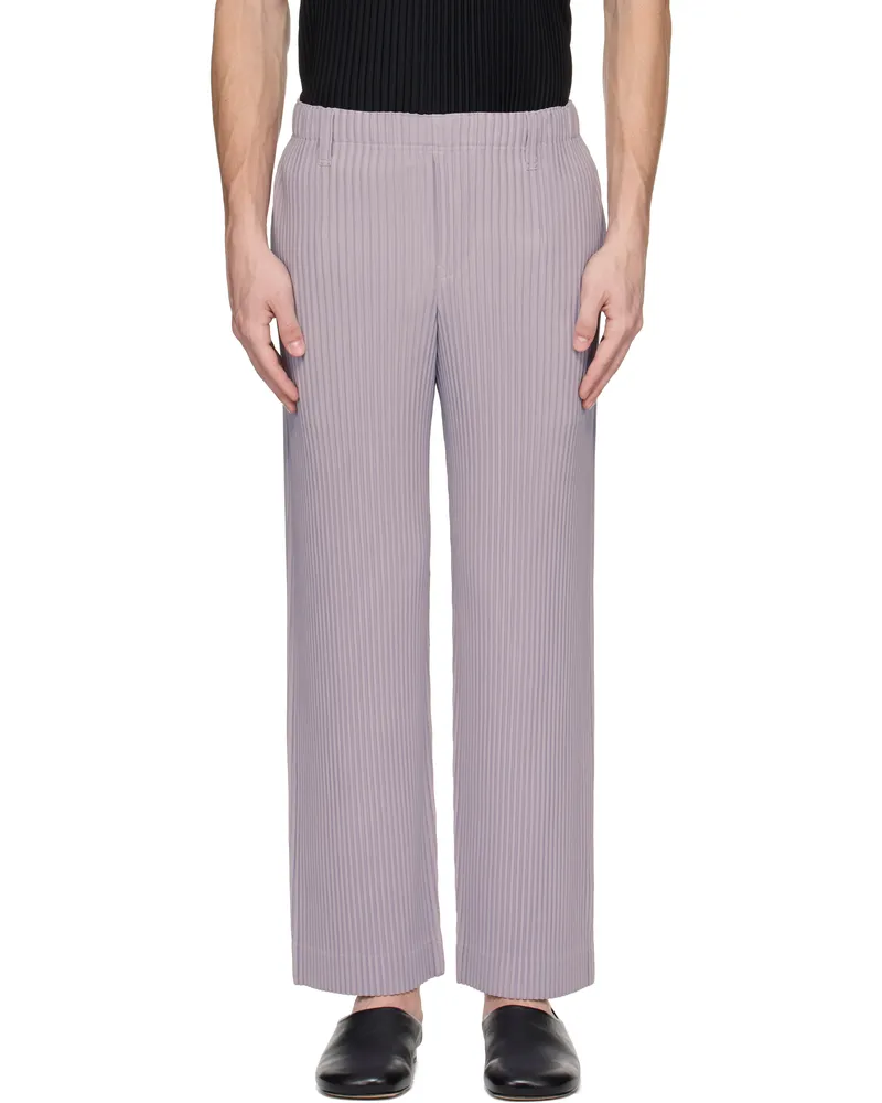 Issey Miyake Purple Tailored Pleats 2 Trousers 18-charcoal