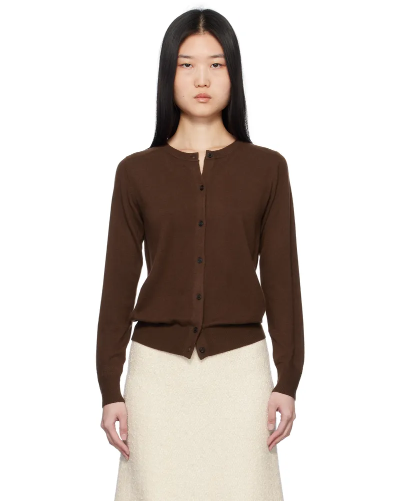 arch4 Brown Nappa Cardigan Chocolate