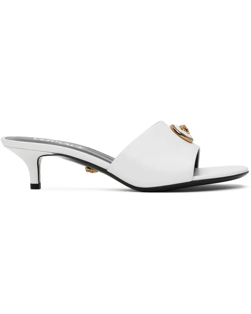 Versace White Alia 45 mm Heeled Sandals 1w56v-porcelain
