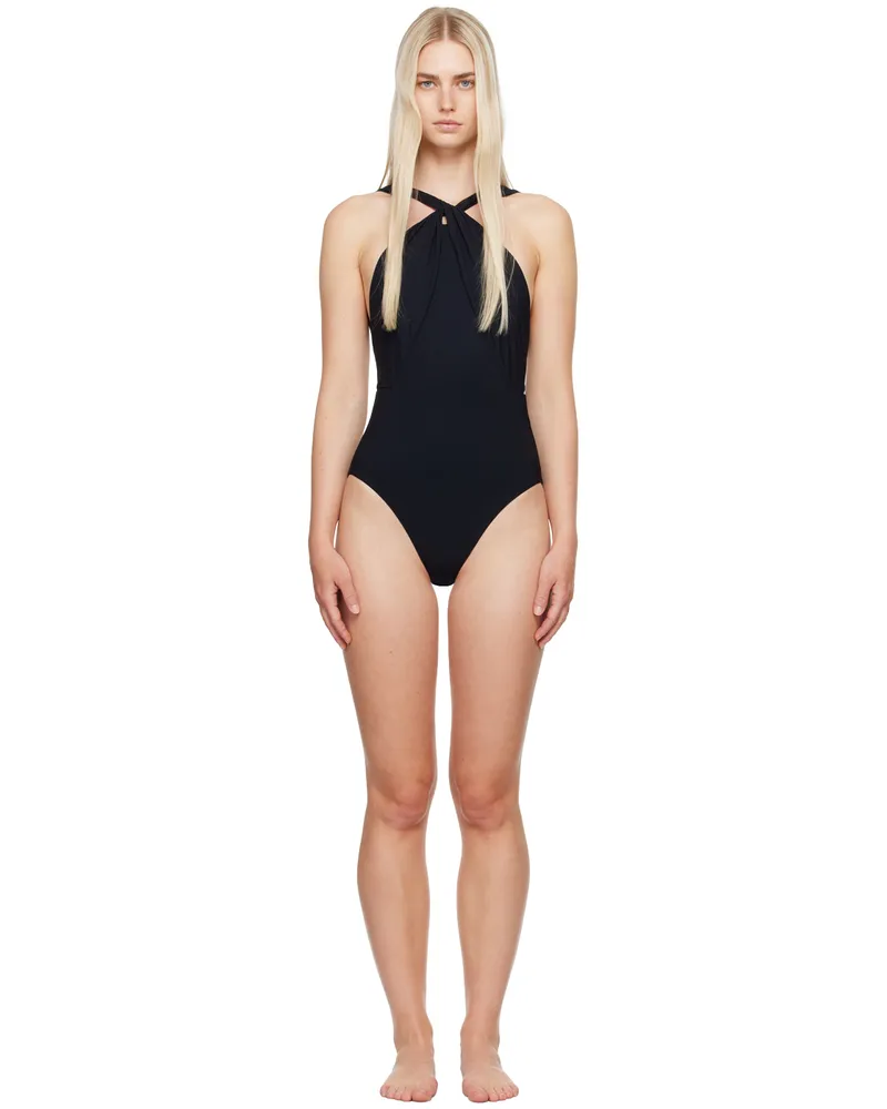 Zimmermann Black Ottie One-Piece Swimsuit Noir