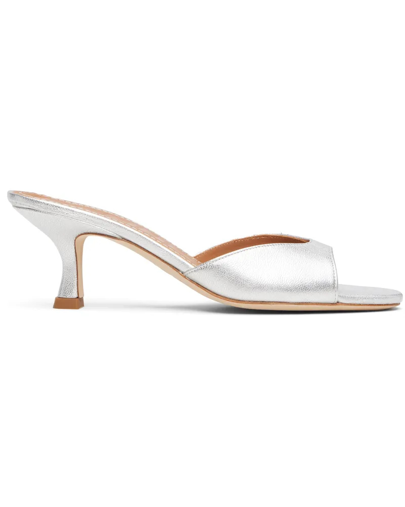 STAUD Silver Brigitte Mule Sandals Silv