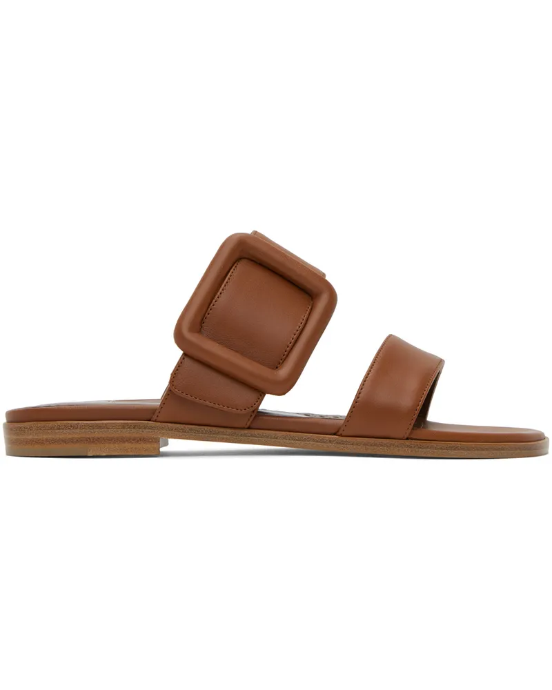 Manolo Blahnik Brown Tituba Sandals 2107