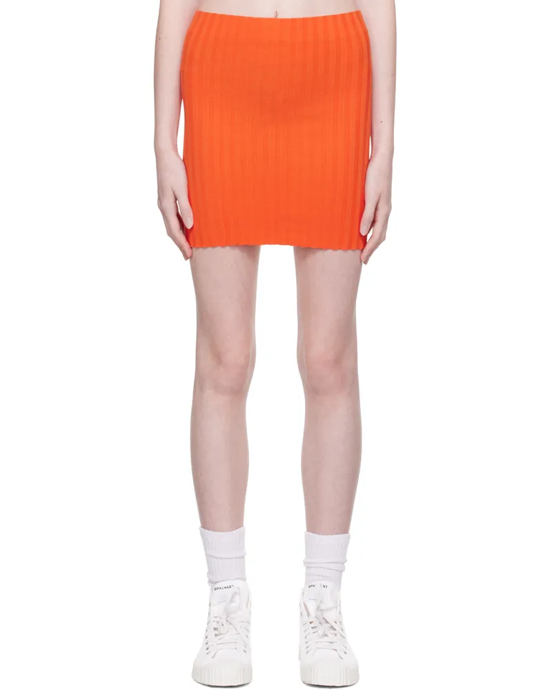 Cotton Citizen Orange Capri Miniskirt Orange