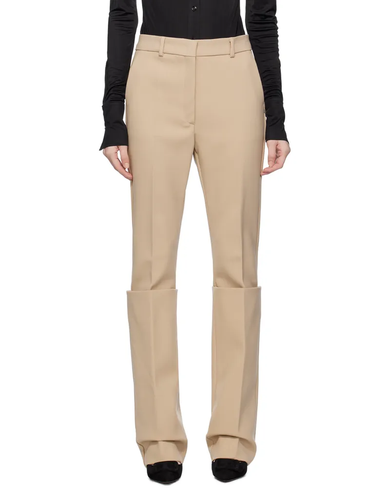 SPORTMAX Beige Holiday Trousers Sand