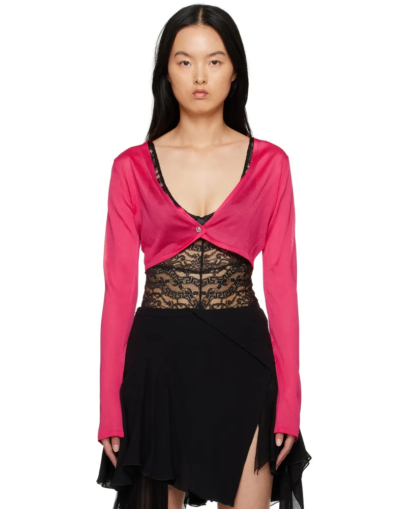Versace Pink Button Cardigan 1pm60