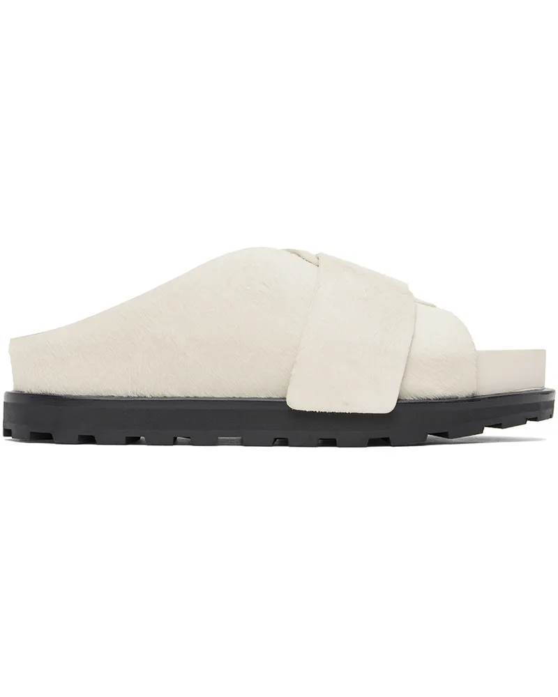 Jil Sander Off-White Velcro Sandals 102