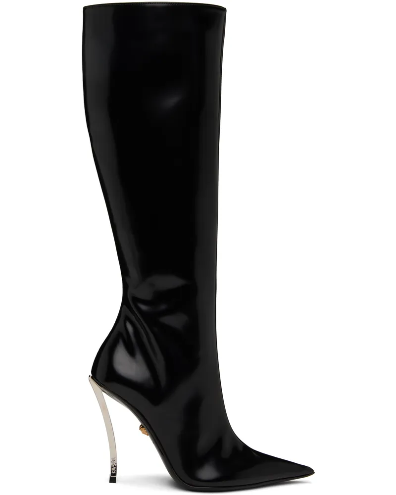 Versace Black Pin-Point Boots 1b00p
