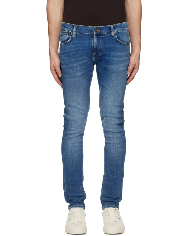 Nudie Jeans Blue Tight Terry Jeans Inbetween