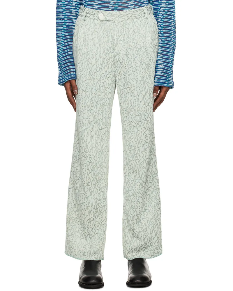 VITELLI SSENSE Exclusive Blue Trousers Pearl