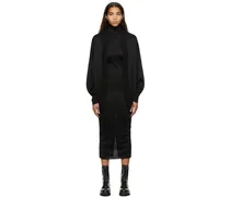 Black Cardi Midi Dress