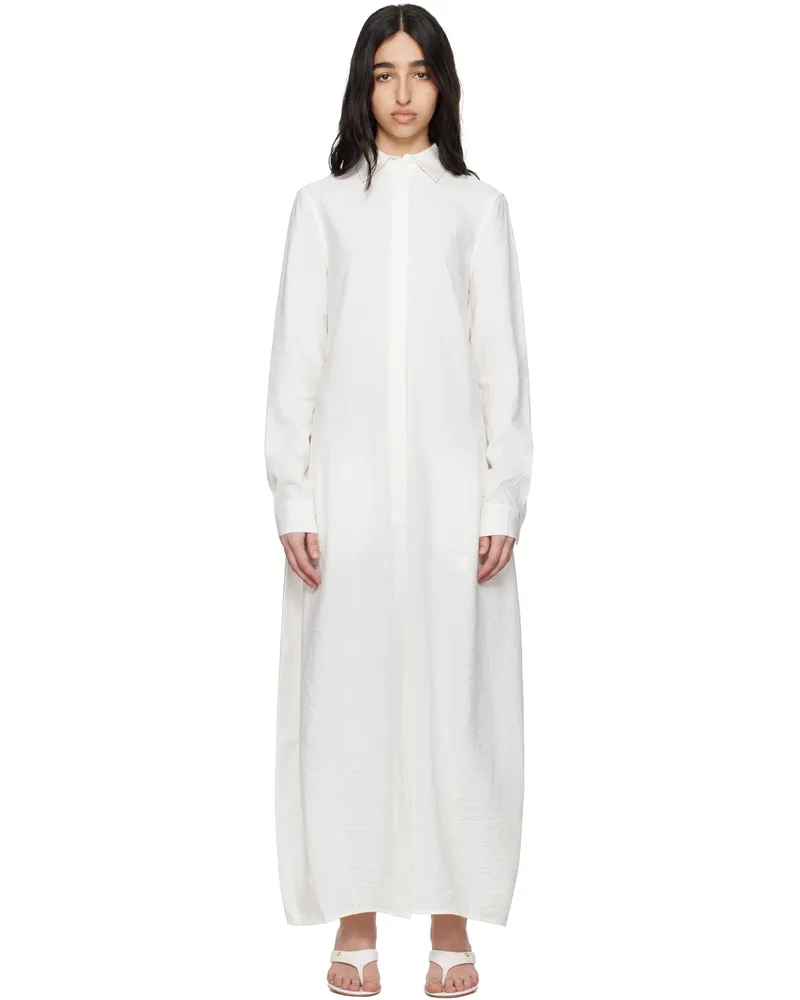 Totême White Parachute Shirt Maxi Dress White