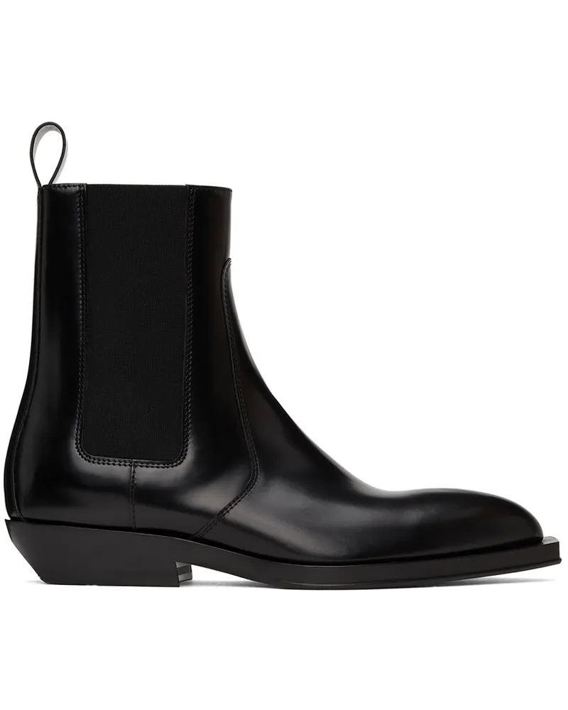 Bottega Veneta Black Chisel Chelsea Boots 1000