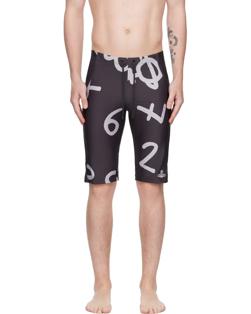 Vivienne Westwood Black Printed Swim Shorts N401