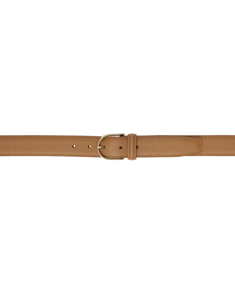 Anderson's Tan Old School Classic Stitch Trimmed Belt C3