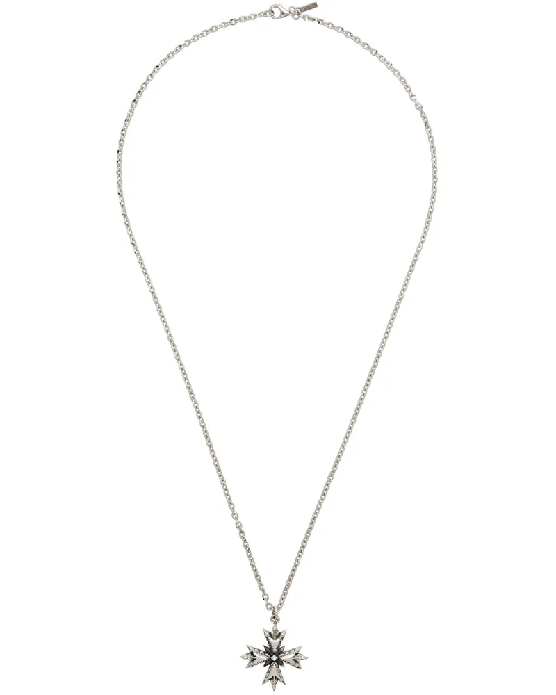 Emanuele Bicocchi Silver Small Crest Necklace