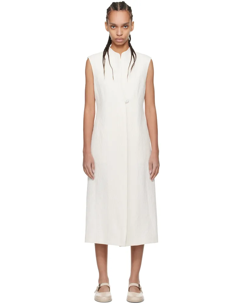 Mame Kurogouchi Off-White Sleeveless Jacket White