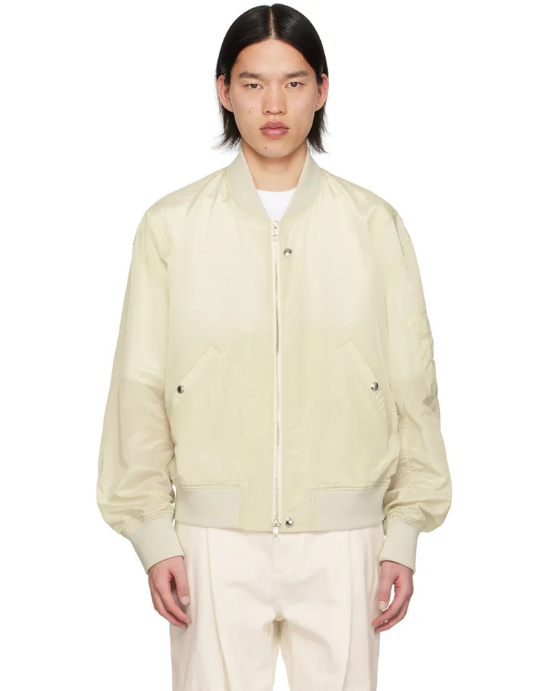 Wooyoungmi Off-White Crop Bomber Jacket 923i
