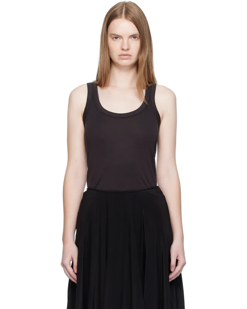 Christophe Lemaire Black Rib Tank Top Bk998