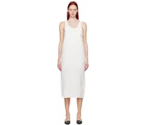 White Winkled Midi Dress