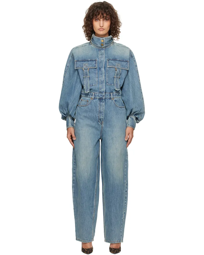 Zimmermann Blue Illustration Denim Jumpsuit Nptne