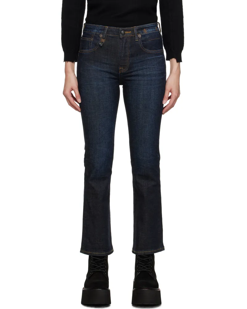 R13 Navy Kick Fit Jeans Avery