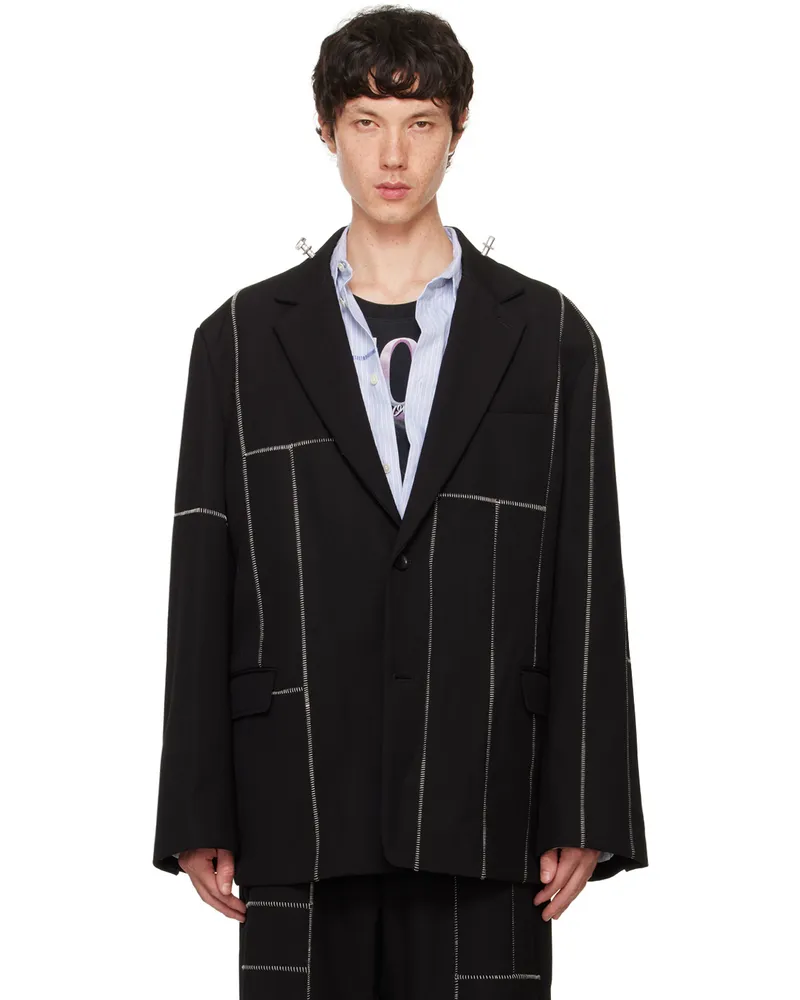 Doublet Black Frankenstein Cutting Blazer Black