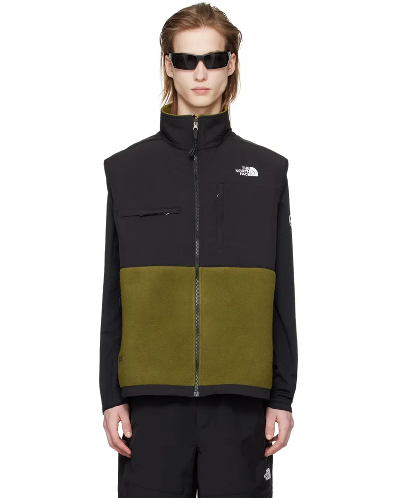 The North Face Khaki & Black Denali Vest Pib