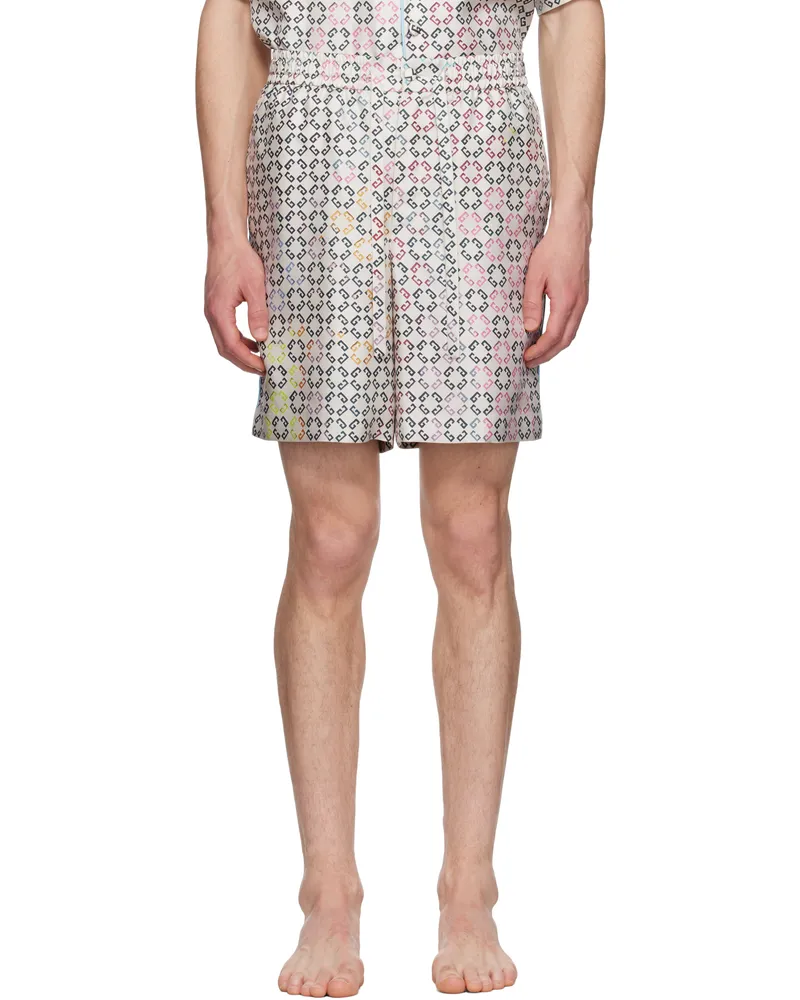Givenchy Multicolor Monogram 72 Drawstring Pyjama Shorts 960-multicolored