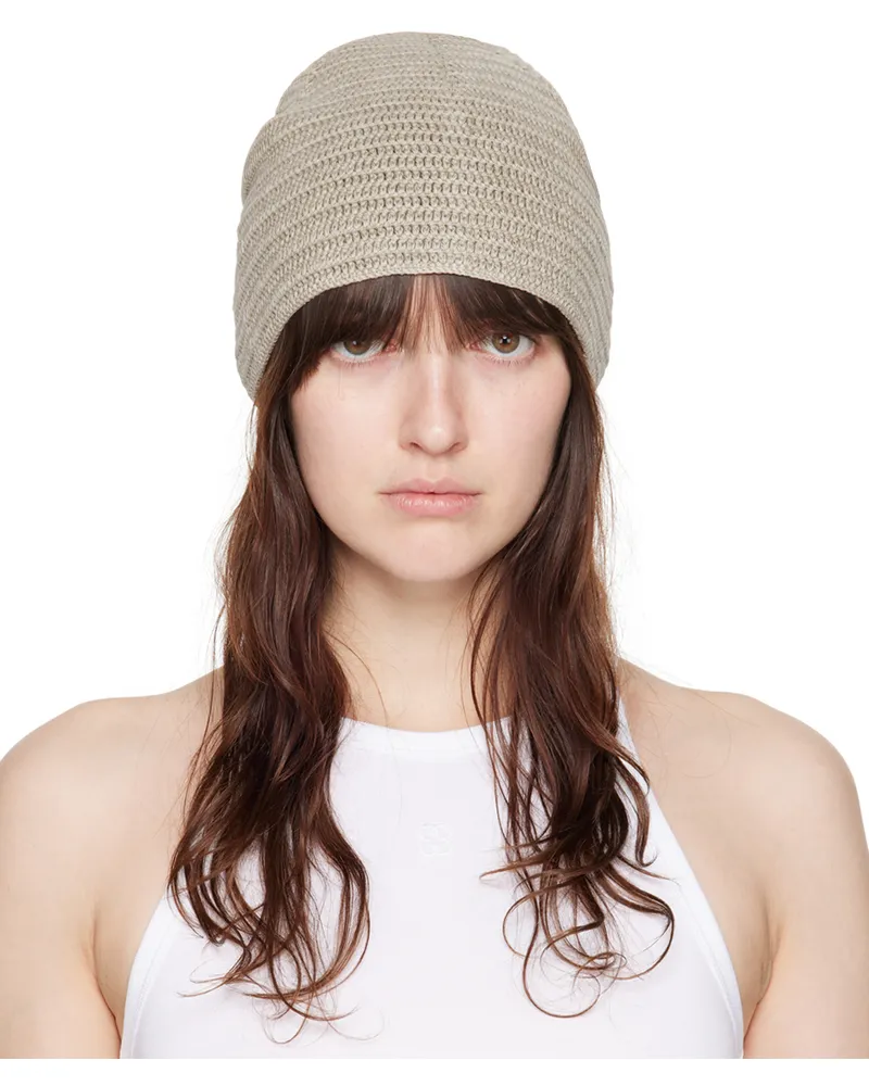 Filippa K Green Crochet Beanie 9913