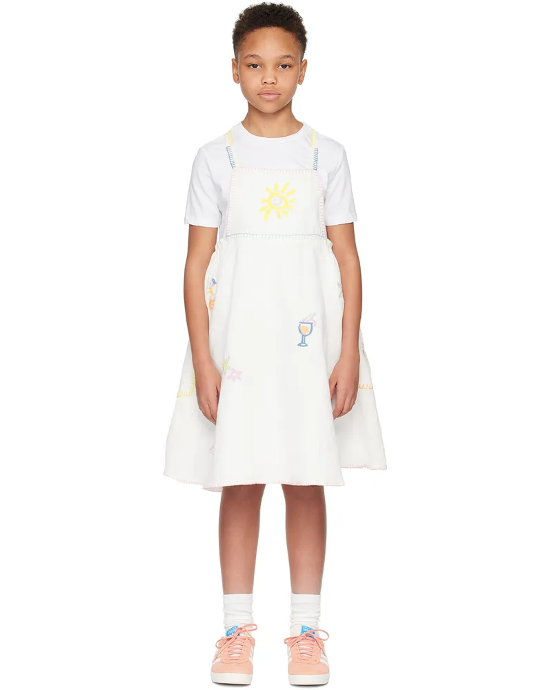 Stella McCartney Kids White Summer Doodles Dress 101