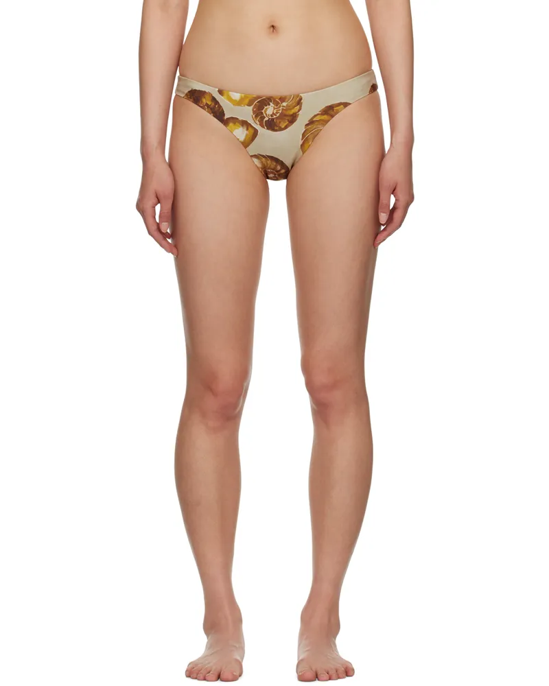 Nanushka Khaki Merve Bikini Bottoms Seashell
