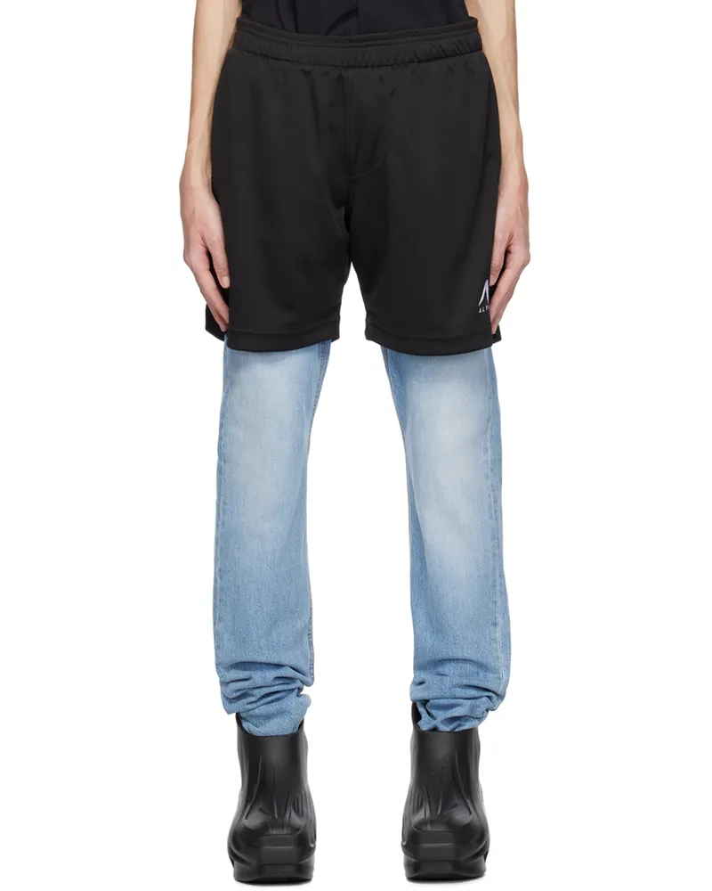 1017 ALYX 9SM Blue & Black Layered Jeans Mty0001
