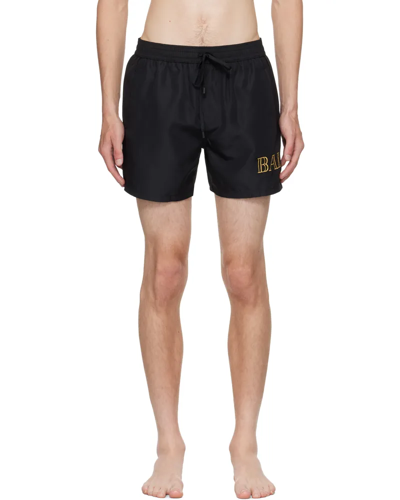 Balmain Black Logo Swim Shorts 012