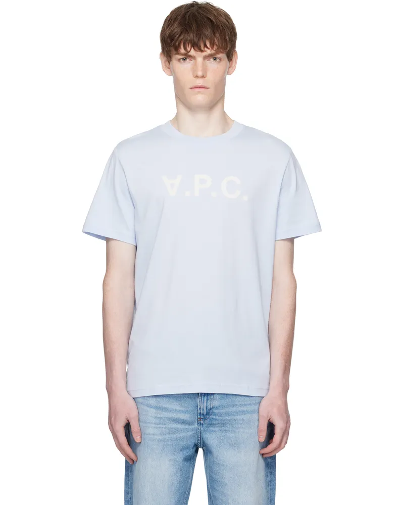 A.P.C. Blue Standard Grand 'VPC' T-shirt Bleu