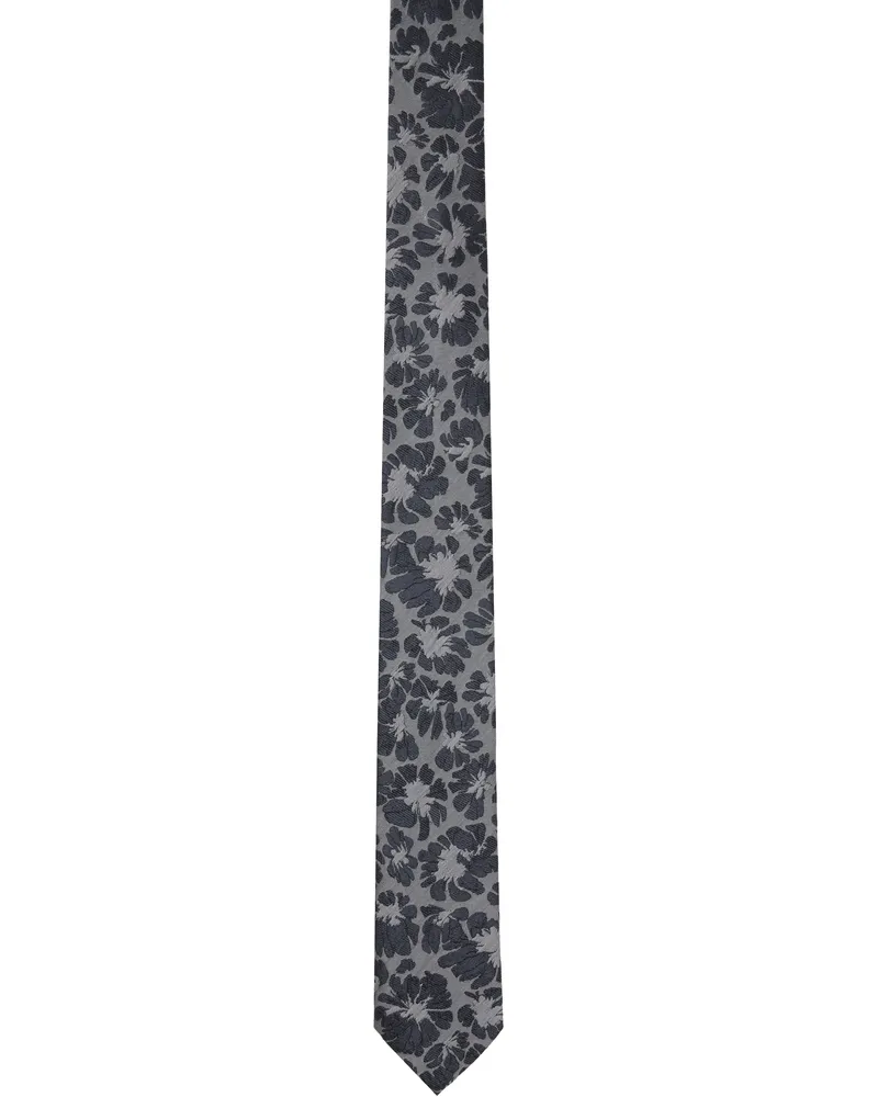 Dries van Noten Gray Jacquard Tie 510