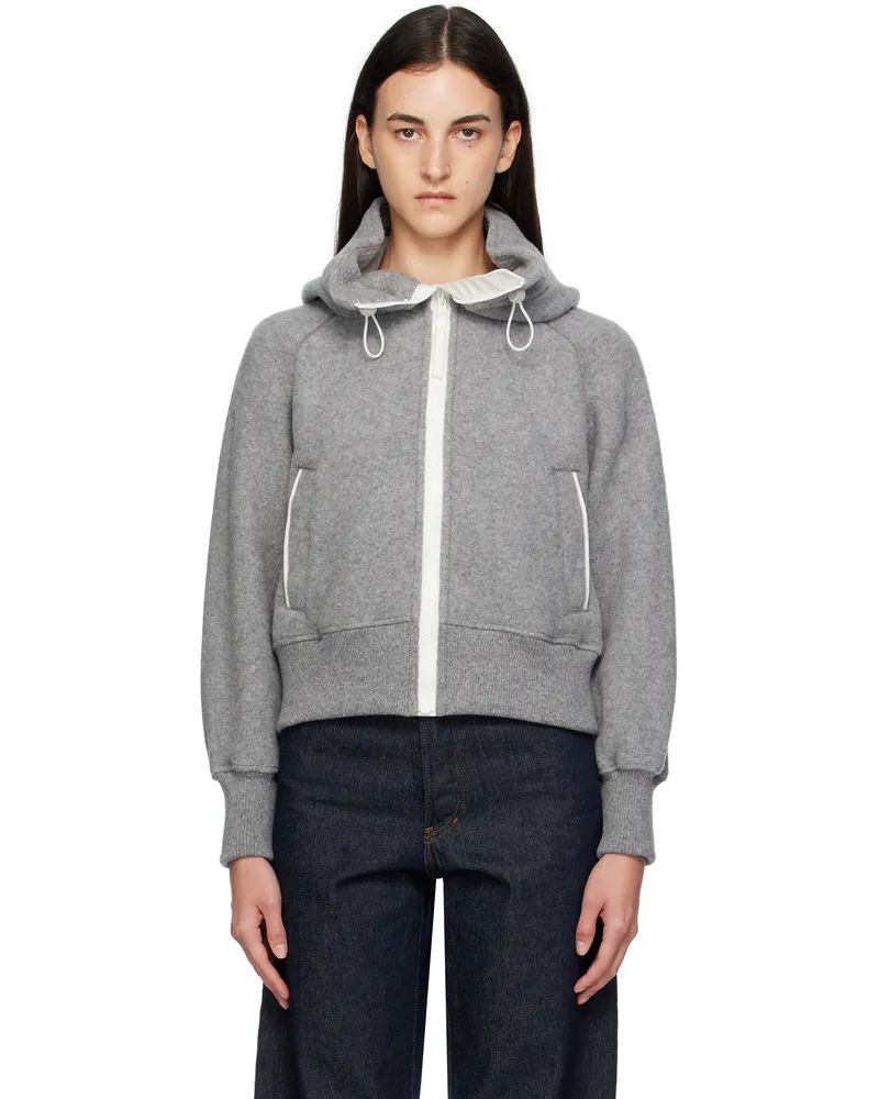 Canada Goose Gray 'White Label' Chilliwack Kind Fleece Bomber Jacket 9099