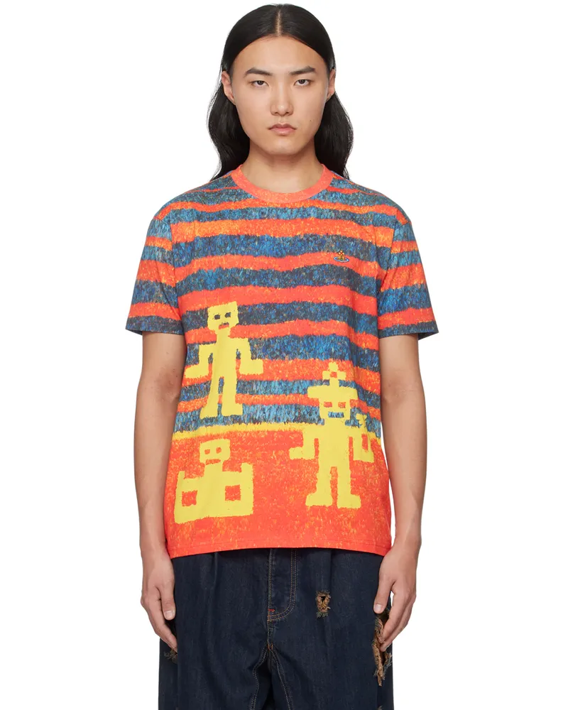 Vivienne Westwood Orange & Blue Classic T-Shirt Ss24-f301