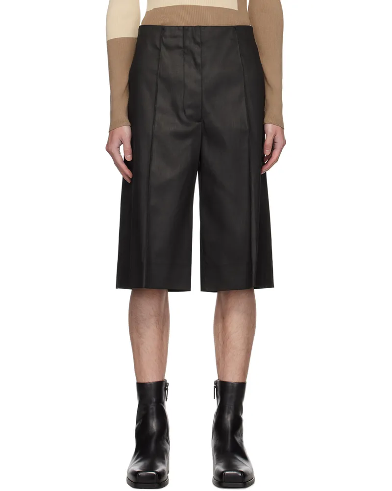 Peter Do Black Oversized Denim Shorts Black