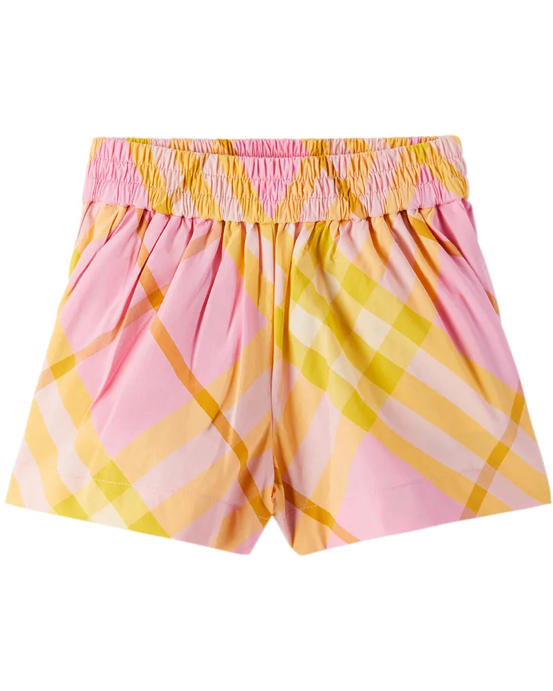 Burberry Baby Pink Check Shorts Carnation