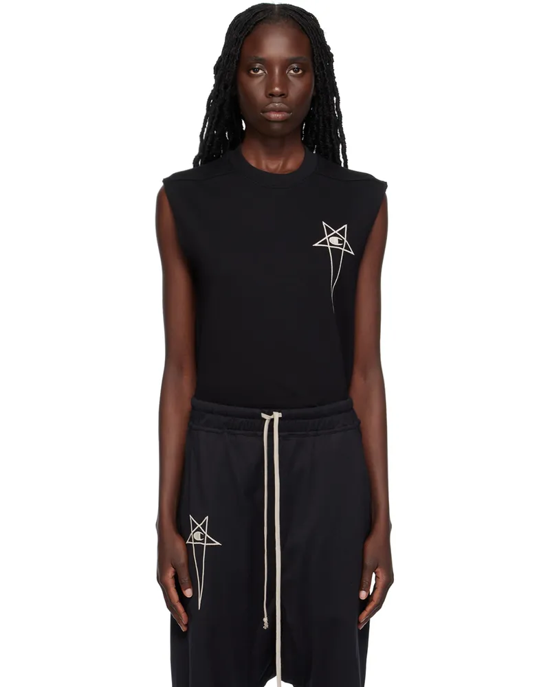 Rick Owens Black Champion Edition Basketball Tank Top 09