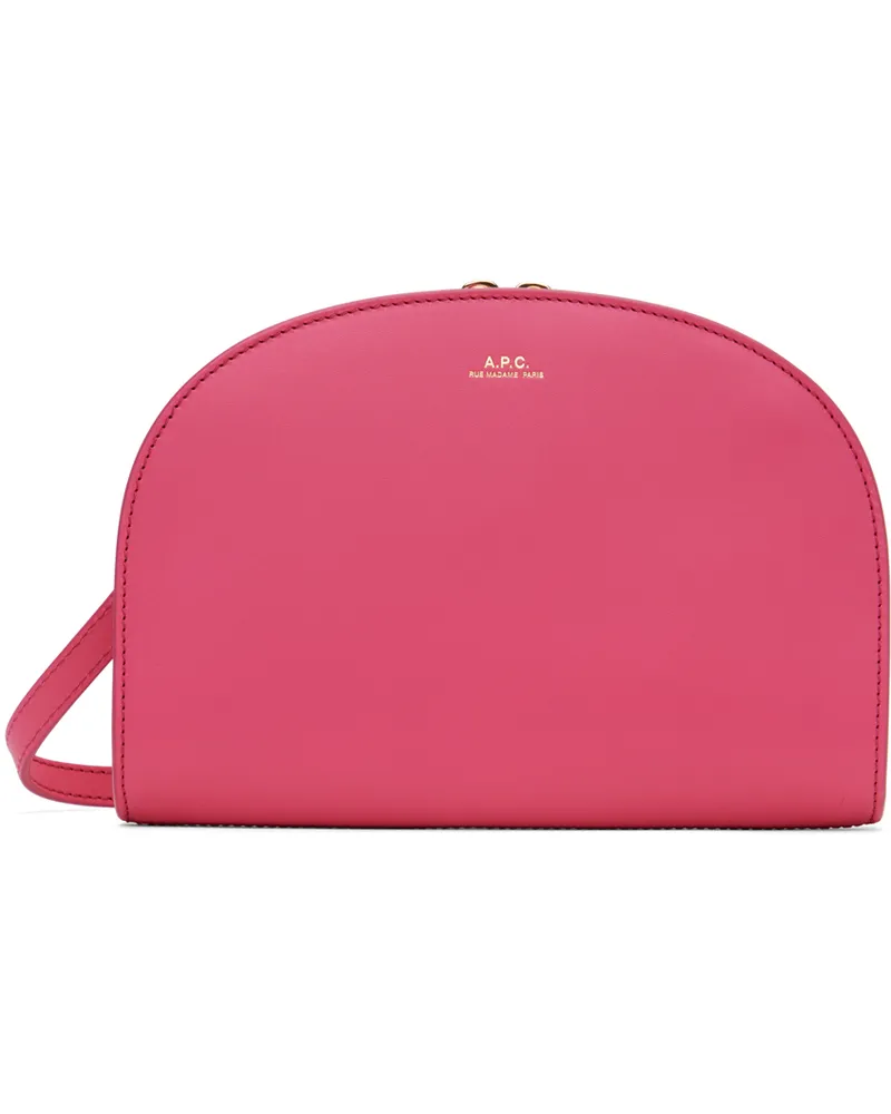A.P.C. Pink Demi-Lune Clutch Fah