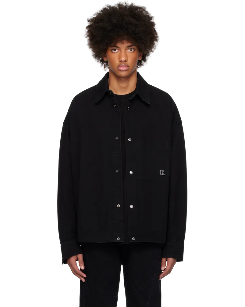 Wooyoungmi Black Pocket Detail Denim Shirt 989b