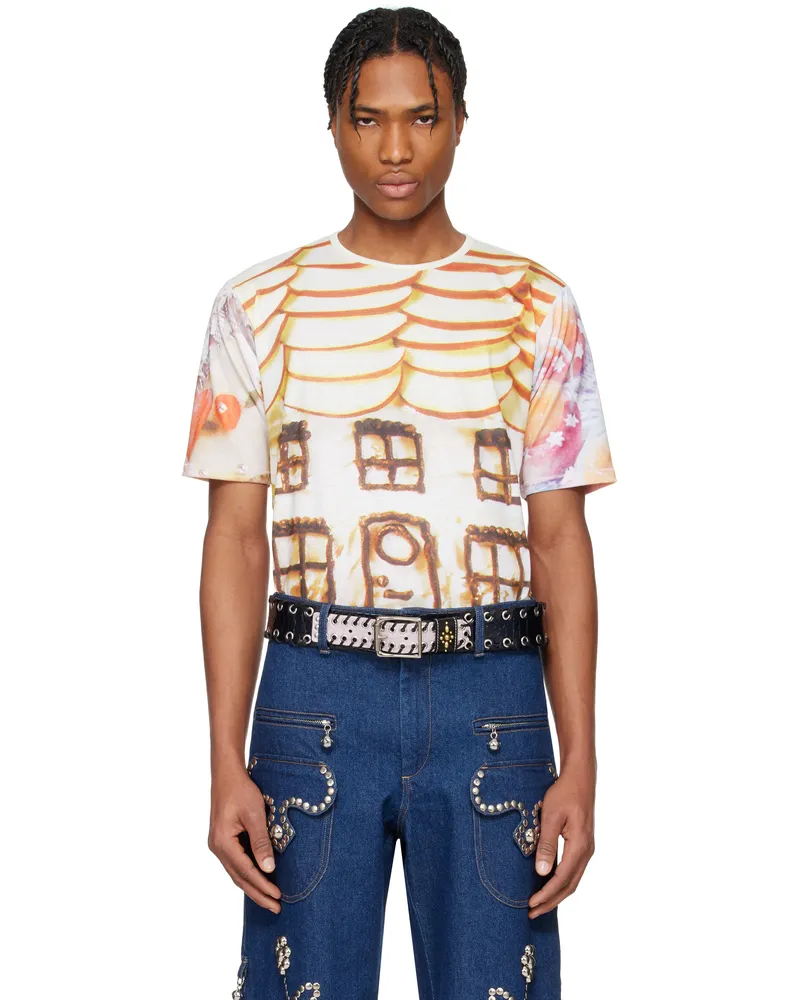 CHOPOVA LOWENA Multicolor 'Welcome Home' Short Sleeve Jersey T-shirt Multi
