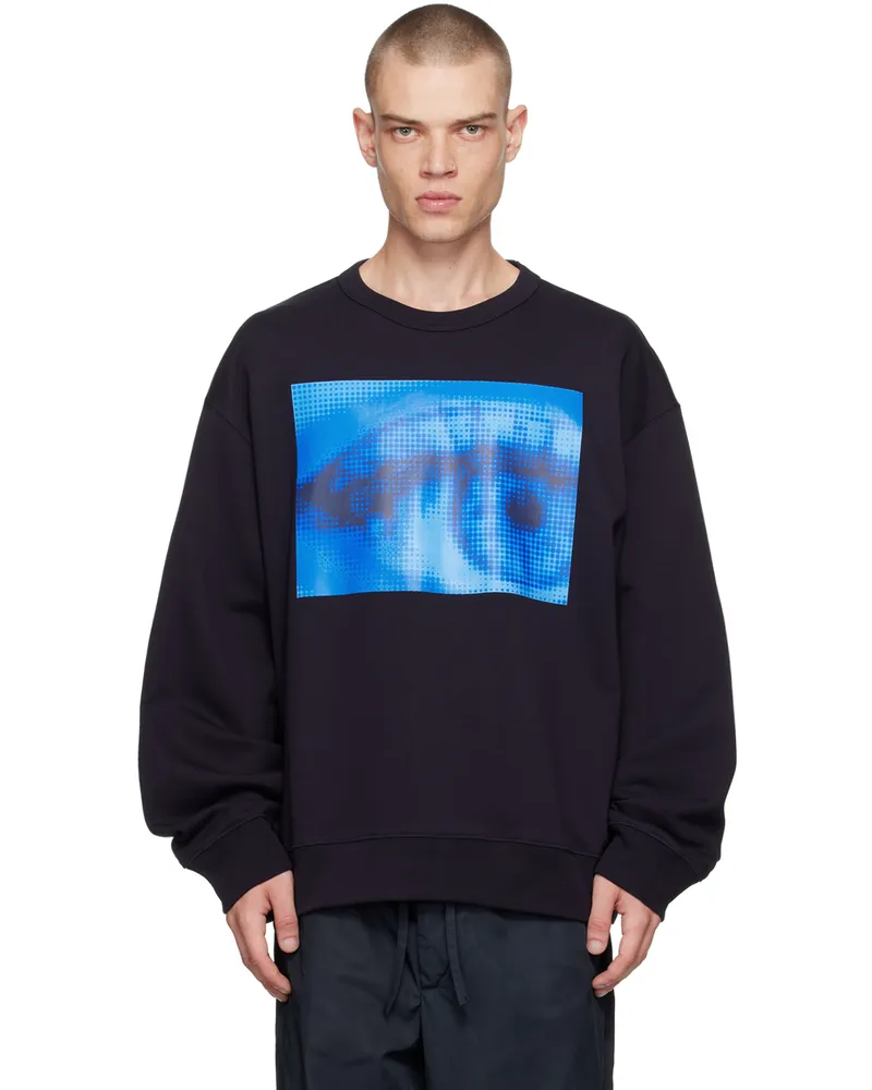 Dries van Noten Navy Oversized Sweatshirt 509